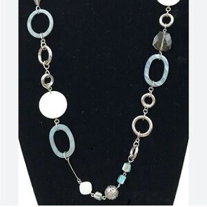 Lia Sophia Silver and Blue Accent Necklace